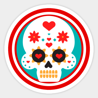 Viva Mexico Sugar Skull Sticker